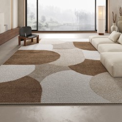 Timerala Beige and Brown Carpet, Elegant and Durable Area Rug for Home Decor, Timeless and Versatile Rug for Any Room